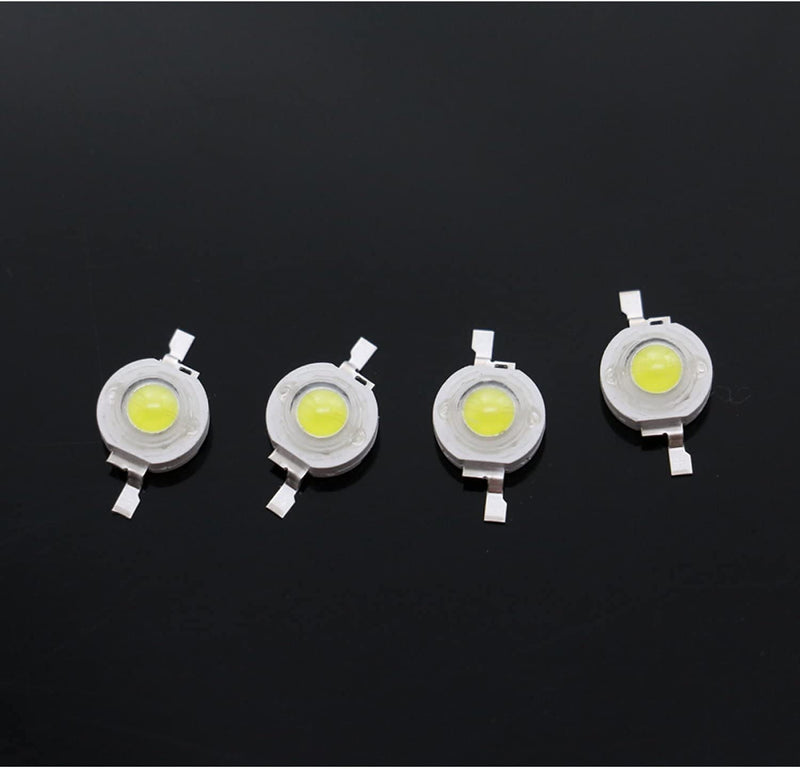 Xiaoyztan 100 Pcs LED Bead Chips DC 3.0-3.2V 280mA 1W Emitting Diodes LED Emitters Tiny LED Lamp Beads (White Light)