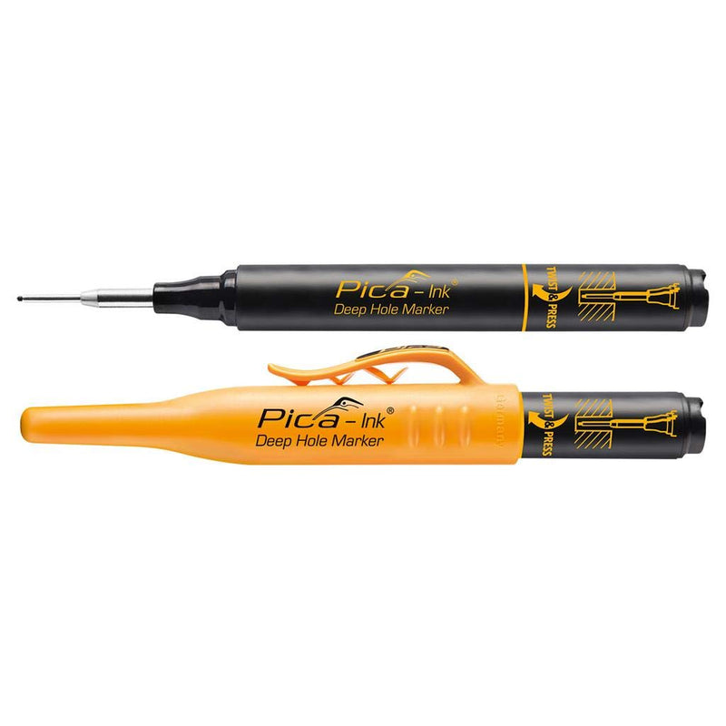 Pica 55010 Marker Pen Set for Carpenters, Carpenter's Pencil - for Wood, Metal, Ceramic, Glass, etc. - with Bag