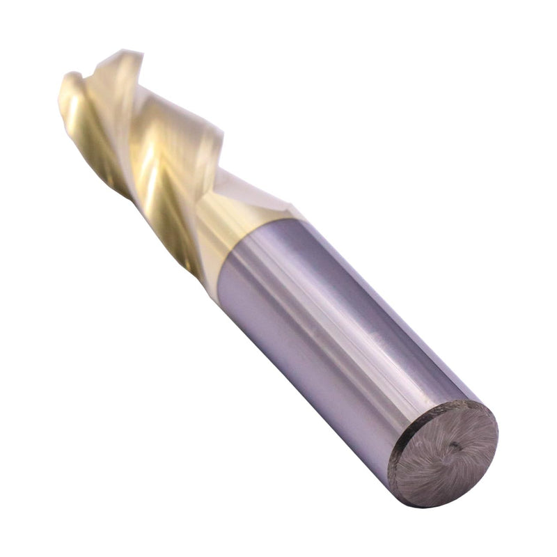 1/2" 3 Flute Solid Carbide Ball Nose End Mill for Aluminum, ZrN Coated | 37° Helix, 1/2" Cutting Dia, 1/2" Shank Dia, 1-1/4" Length of Cut, 3" Overall Length, for Milling Aluminum and Copper 1/2 in