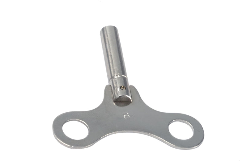 Nickel Plated Solid Brass Made Key for Clock Winding Mechanical Clock Crank Winder Key Tool (Key No. 11-5mm I.D.) Key No. 11-5mm I.D.