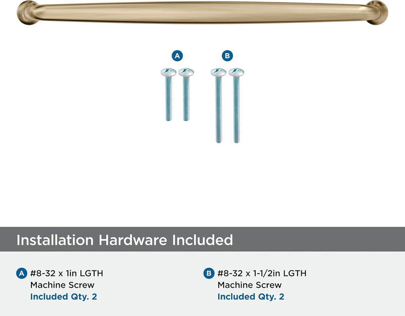 Amerock Renown 10-1/16 inch (256mm) Center-to-Center Golden Champagne Cabinet Pull, BP36988BBZ