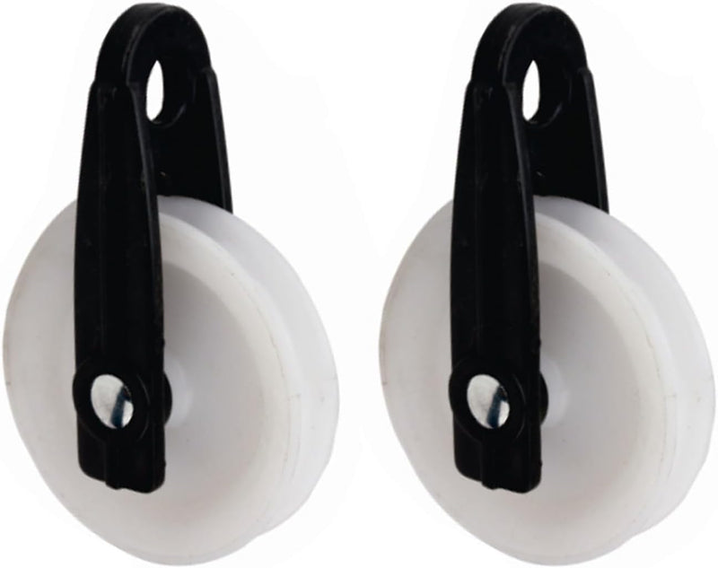 2Pcs Nylon Clothesline Pulley 2 inch Diameter Nylon Pulley Outdoor Puller Rope Wire Rope Pulley Clothes Line Pulley Kit Clotheslines Rope Pulley
