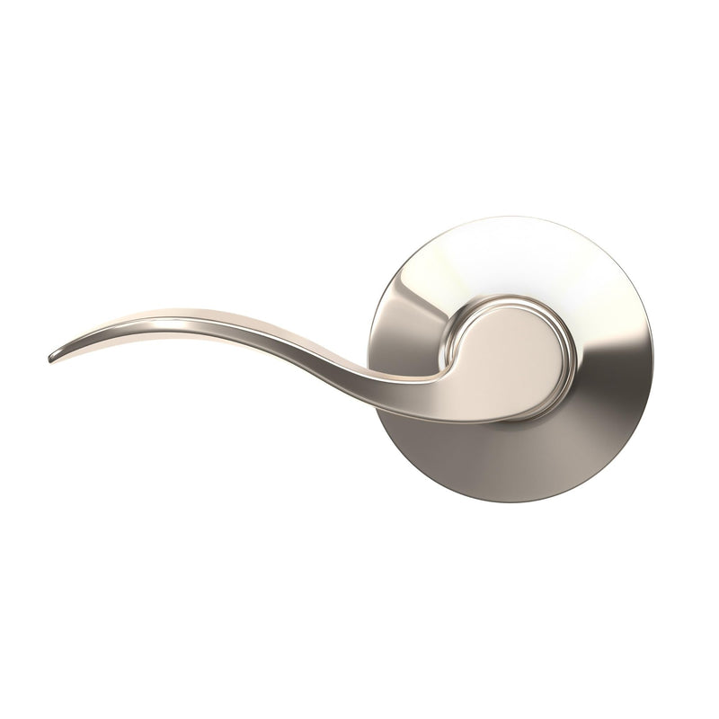 SCHLAGE Accent Lever Hall and Closet Lock in Polished Nickel - F10 ACC 618 Passage