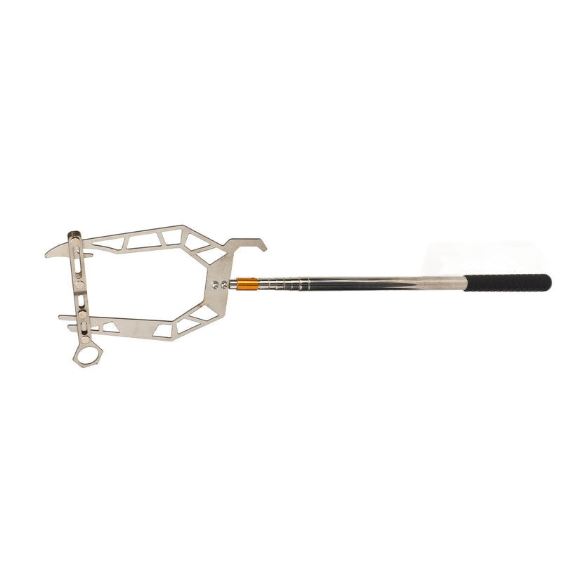 EVGATSAUTO Mooring Rope Dock Threader, Stainless Steel U-Type Cable Wire Guider with Telescopic Rod, Ship Parking Tool