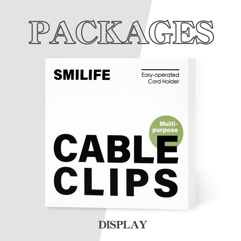 Cable Clip, Acrylic Adhesive Charger Cord Holder, Wire Organizer for Desk, Wall, Car, Nightstand and Office Cable Management, White 9 PCS 1.1 inches