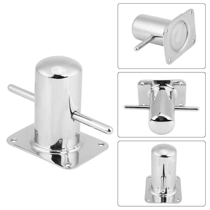 Stainless Steel Marine Boat Bollard - 316 Marine Grade Heavy Duty Mooring Cleat, 120mm x 90mm, Mirror Polished, No Drilling Required for Easy Installation