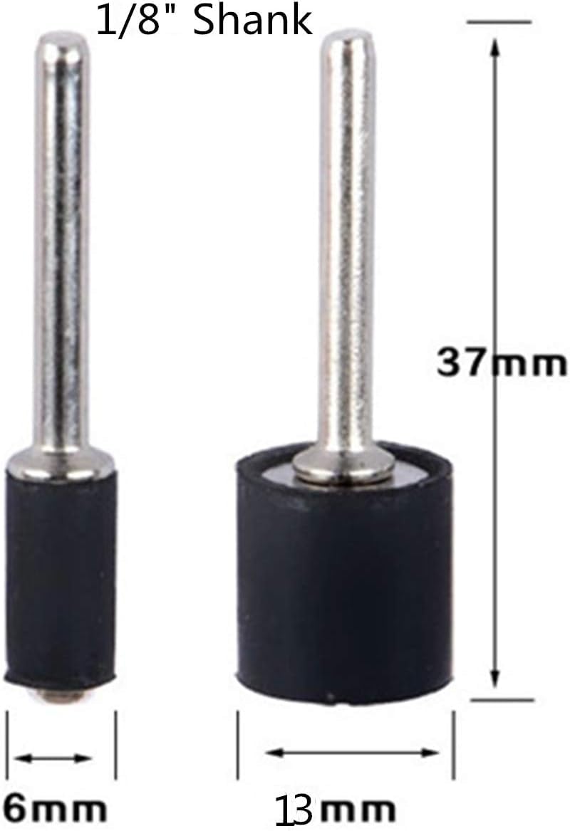 12 Pcs 1/4 Inch Rubber Mandrel Sand Drum Holder Sanding Drum Rubber Bands with 1/8 Inch Shank for Sanding Drum Holder Sleeve Rotary Tool