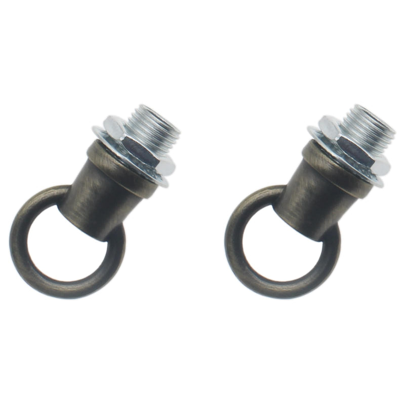 2 PCS Light Fixture Hooks M10 Lighting Fixture Ring Nut Bronze Hanging Light Ring for Supporting Chandeliers