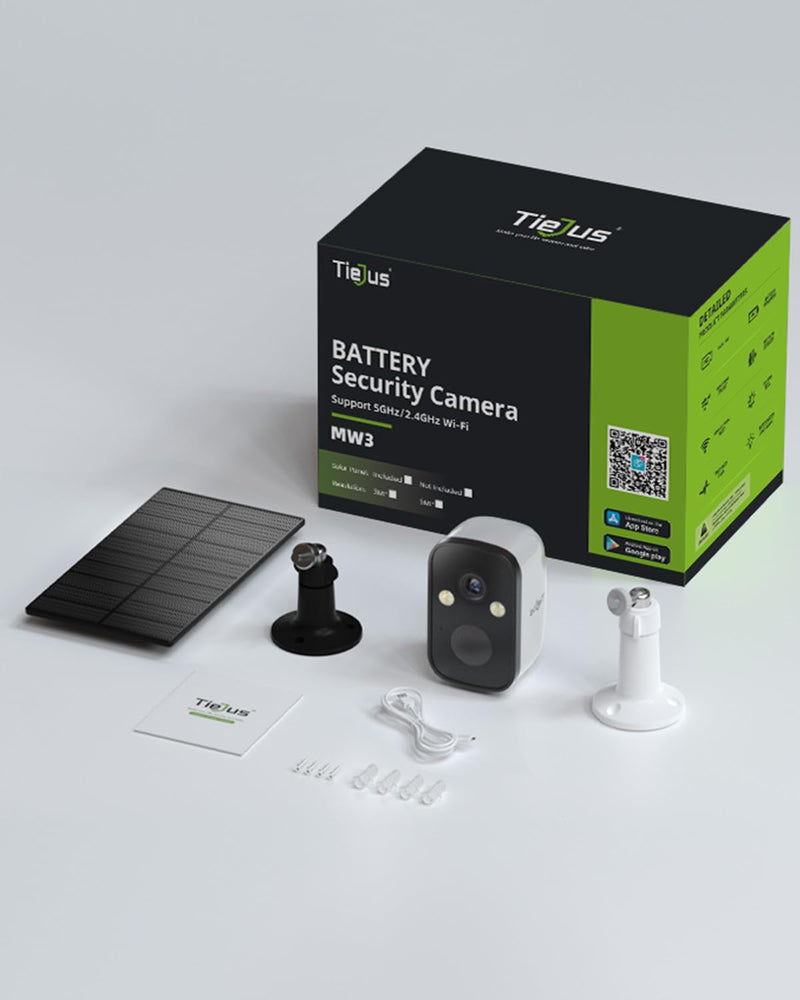 2K Security Cameras Wireless Outdoor, 2.4G/5G WiFi, Solar Camera Outdoor Wireless, Color Night Vision, Solar Powered, Motion Detection Spotlight Siren/2 Way Talk/IP66/Cloud/SD/Alexa 1 Pack 5G