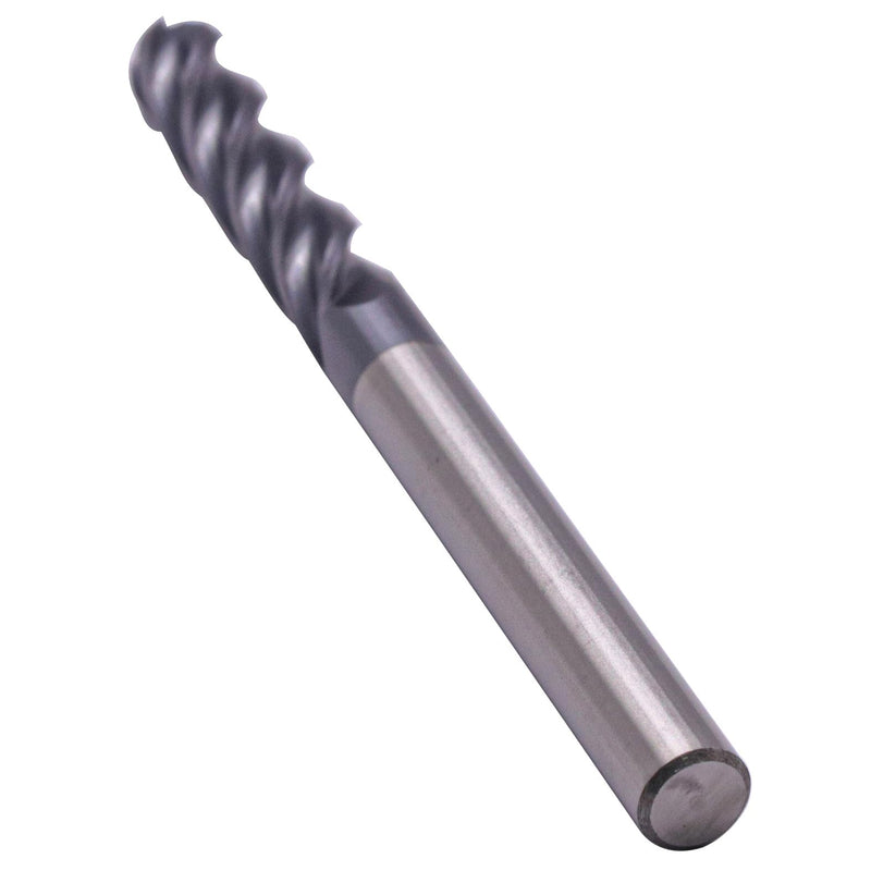 5/16" 4 Flute Solid Carbide Long Ball Nose End Mill, AlTiN Coated, 4" OAL | 30° Helix, 5/16" Cutting, 5/16" Shank, 1-5/8" LOC, for Milling Stainless Steel, Hardened Steel, Alloy Steel 5/16 in