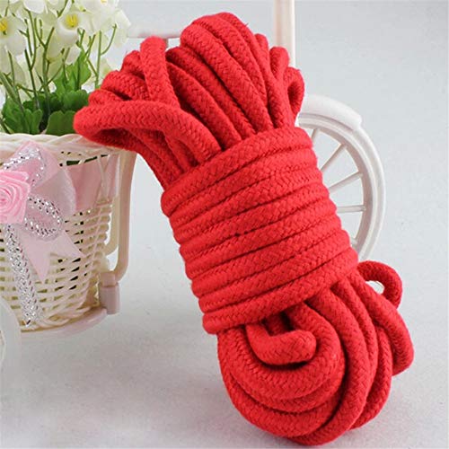 Soft Cotton Rope, 32 feet / 10m Rope, 8mm Thick, Soft Rope, Long Rope, Soft Tying Rope (Pink+Pink) picoggo-cotton-rope6_pi