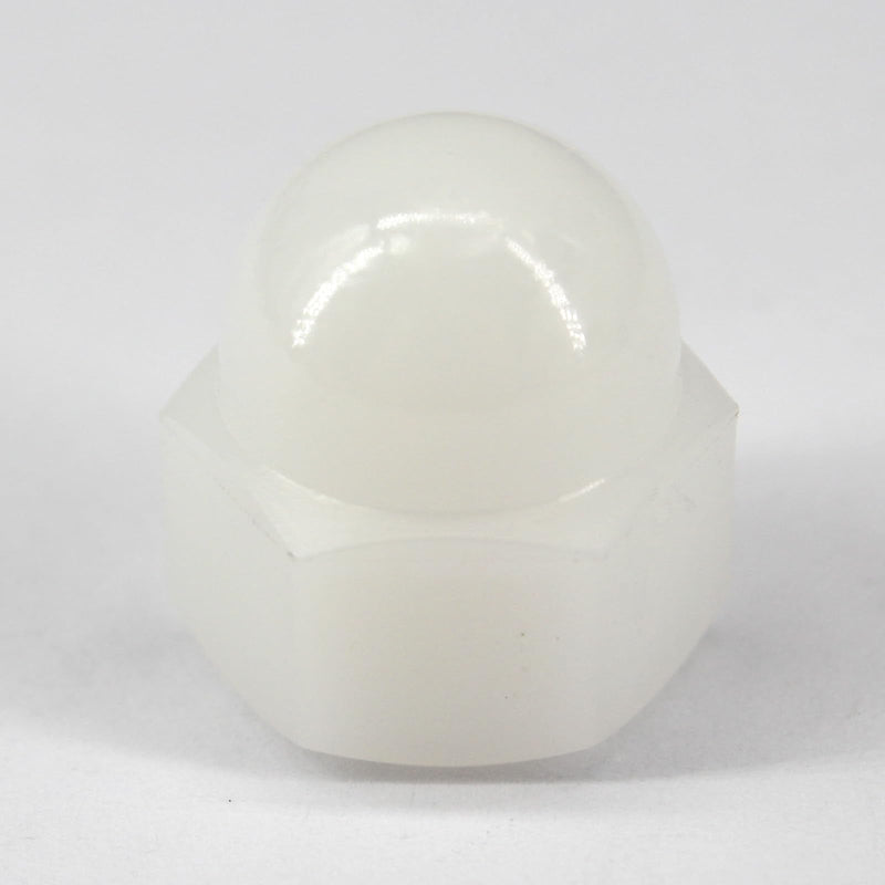 (50 Pieces) M6 White Nylon Acorn Cap Nuts Plastic Hex Nut Threaded Dome Nuts