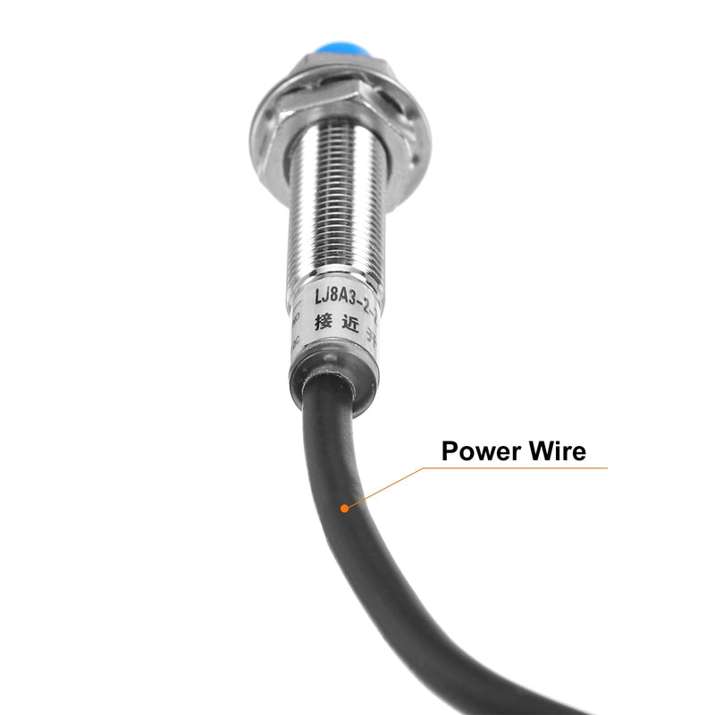 MECCANIXITY M8 Approach Sensor Inductive Proximity Sensor Switch NO Normally Open PNP 2mm Detection Distance, DC 6-36V LJ8A3-2-Z/BY, 3.9ft, 5Pcs 5