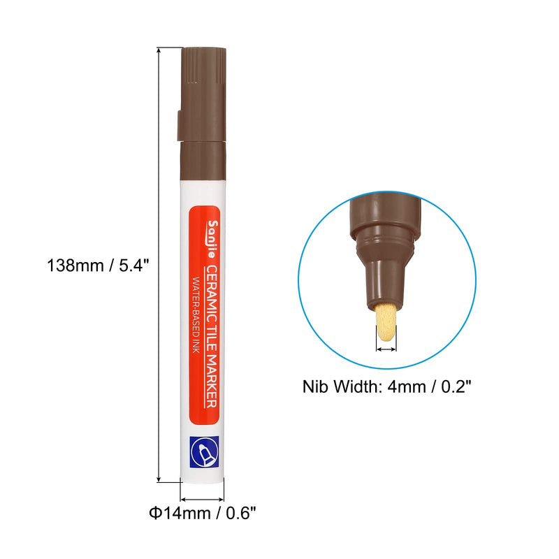 PATIKIL Grout Pen, 4 Pack Dark Brown Tile Marker Waterproof Grout Sealer Pen Tile Repair Pens Paint Pens for Wall Floor Bathroom Kitchen Refresh - NewNest Australia
