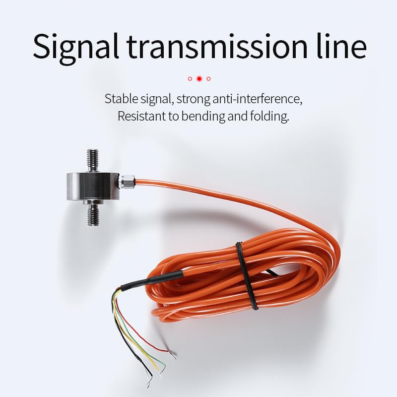 Load Cell Force Sensor, 0.1% High Precision Stainless Steel Tension Compression Sensor for Industrial Weighing & Force Measurement with 3m Cable (0-20KG) 20KG