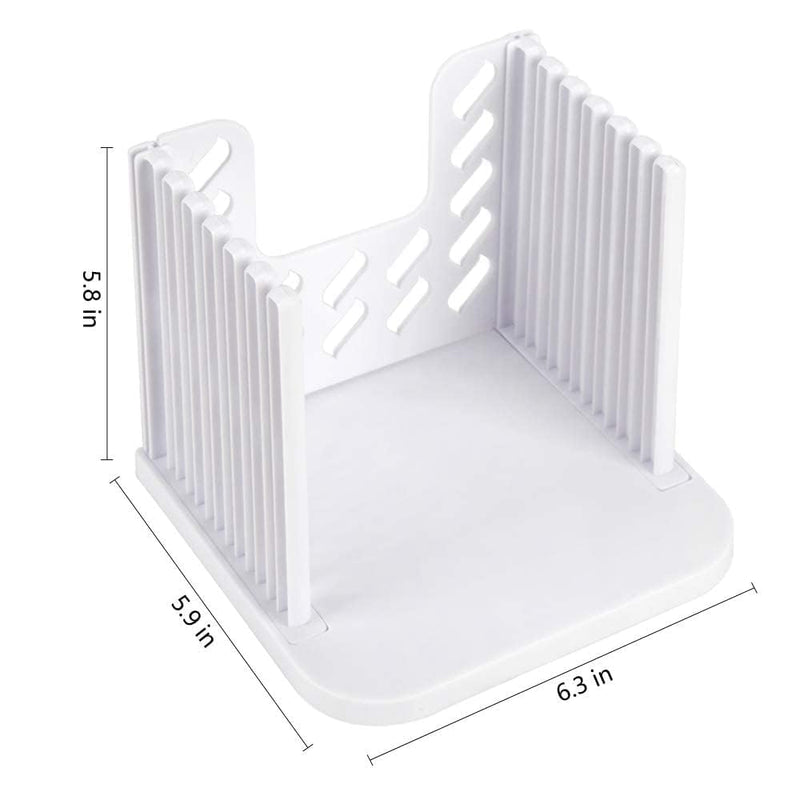 Bread Slicer for Homemade Bread, Bread Slicer Guide with AdjustableCrumb Tray, Foldable Compact Plastic Bread Loaf Cutter Slicer for Kitchen Baking Homemade Bread,Cake,Taost,Bagels