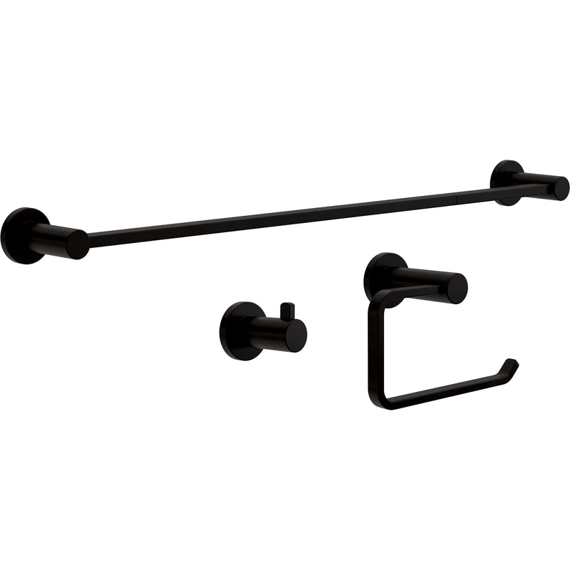 Franklin Brass Kildare (1-Pack) 18'' Towel Rack w/ 6" Extender for Bathroom Matte Black Towel Bar for Bathroom Wall Mounted Towel Holder Rod KLD26-MB