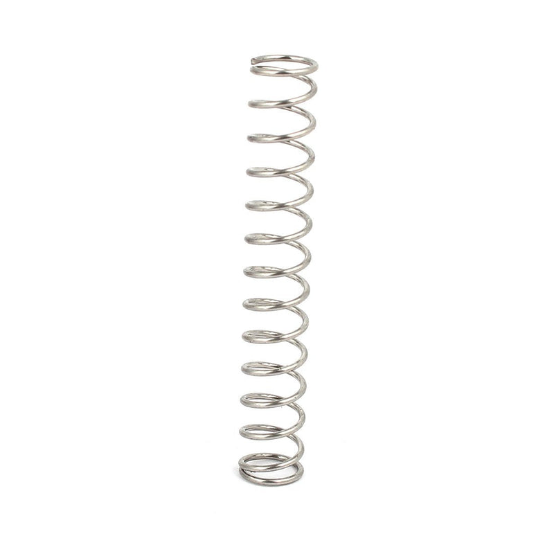 uxcell Compression Spring,304 Stainless Steel,8mm OD,0.8mm Wire Size,50mm Free Length,Silver Tone,20Pcs