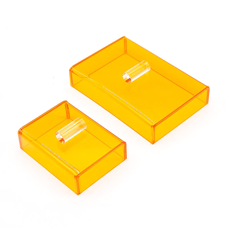 Dental Curing Light Protector Box Orange Ultraviolet Shield Cover Box with 2 Size (Small) Small