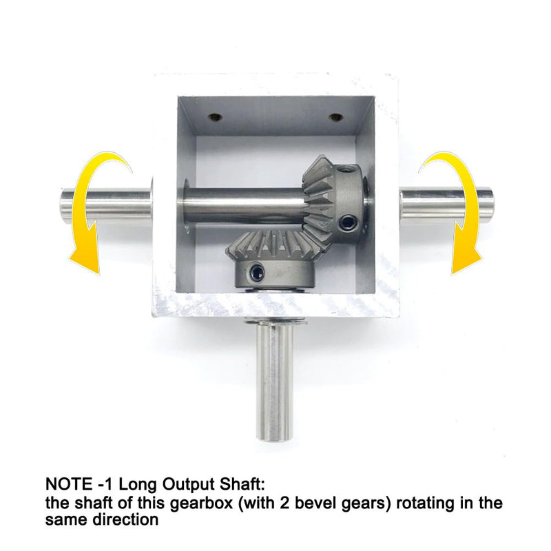 1:1 Right Angle Bevel Gearbox 1.5 Module 20 Teeth 90° Angle Drive Steering Gear Device Simple Mechanical DIY Module with 10mm Shaft 1 output shaft