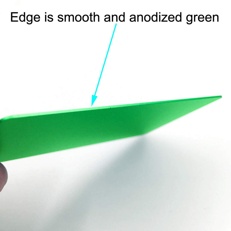 Metal Business Cards Anodized Aluminum Plaque Plate 86X54X0.8mm (Green, Blank,10PCS) Green, Blank,10PCS