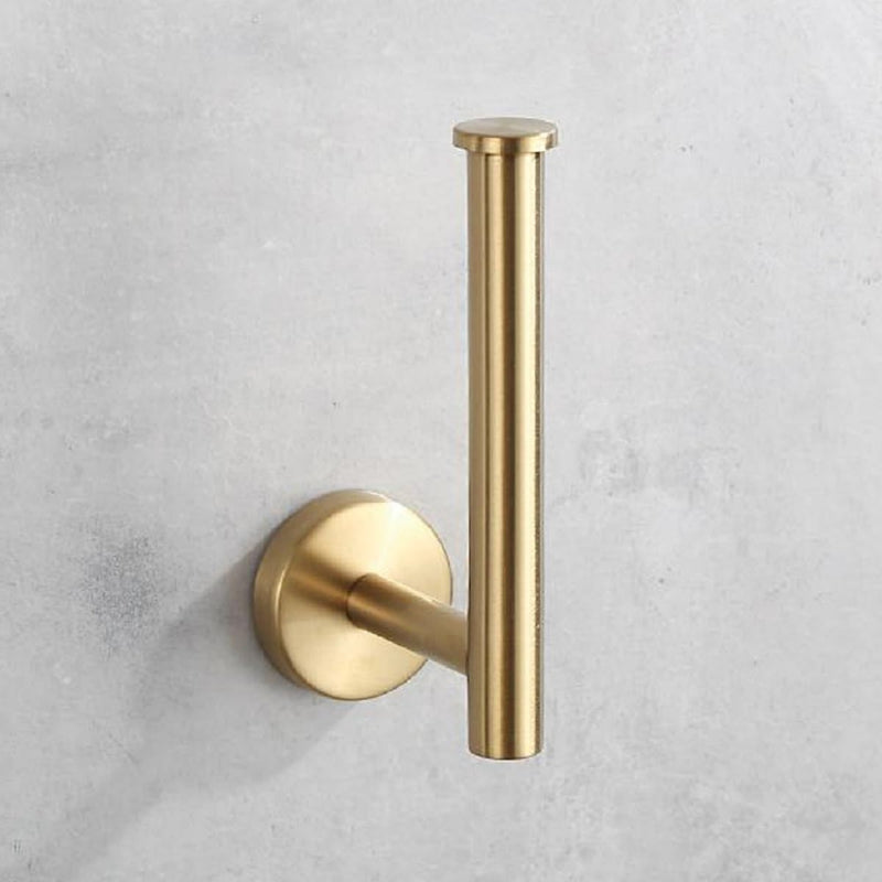 SEIDO Bathroom Toilet Paper Holder Gold, 304 Stainless Steel Hand Towel Bar Wall Mount, 6.5" L Kitchen Paper Towel Holder, for Kitchen, Bathroom, Hallway, Brushed Gold, 6.5 Inch 6.4Inch