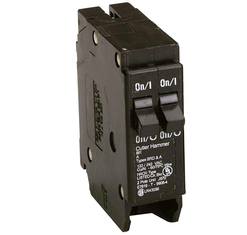 BR2020 BR 2-20 Amp 120-240V Single Pole Tandem Non-CTL Circuit Breaker.