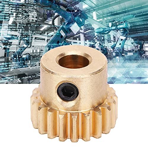 Eujgoov Spur Gear, 4304?0006?0020 Brass 30 Teeth Gear 6mm Round Hole 0.8 Modulus Industrial Robot Parts