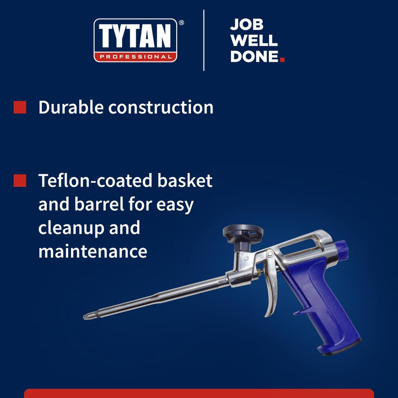 Pro Control Gun Foam Spray Applicator Gun, PU Insulating Foam Applicator Gun for Precise Dispensing, Heavy-Duty Professional Foam Gun for Construction and Home Improvement
