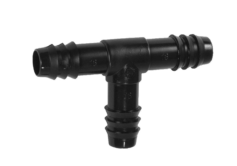 Irrigation Fittings Kit for 1/2" Tubing 20 PIECE SET - 5 Tees, 5 Couplings, 5 Elbows, 5 End Cap Figure 8 Plugs - Barbed Connectors (For Rain Bird 16mm .520 ID and Compatible Drip or Sprinkler Systems) Black