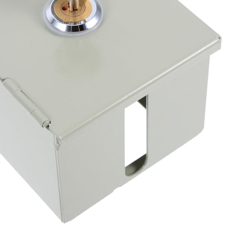 POPETPOP Weatherproof Outlet Cover Box with Key : Iron Baby Proof Electrical Outlet Cover for Indoor Outdoor Use - 86 Wall Plate Socket Protector, 3.54X3.14X2.44in