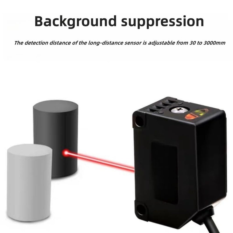 BG-1000N Photoelectric Sensor Switch | Background Suppression Diffuse, LED Display, 3000MM Detection Distance BG-1000N 1