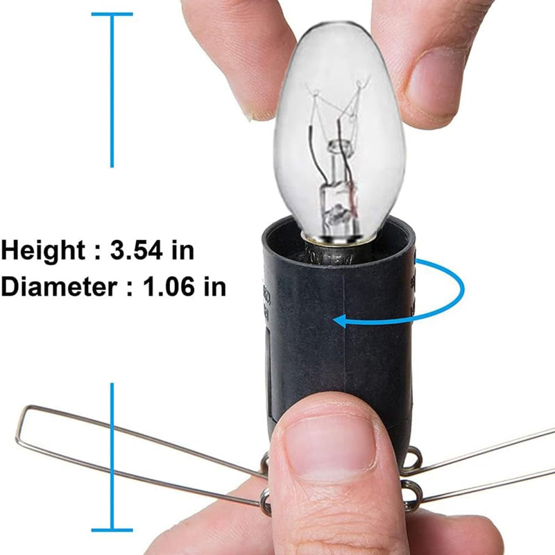 Himalayan Salt Lamp Cord Replacement with Dimmer Switch Christmas Bulb,Salt Lamp Cord 5 Feet Salt Lamps Cords with Base Assembly and E12 Halogen Salt Lamp Bulbs (Retro1) Retro1