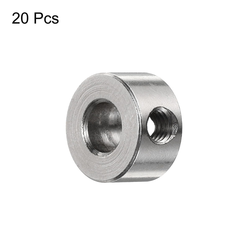 uxcell 20pcs Set Screw Collars 4.05mm Bore Shaft Collars, 9mm OD, 5mm Width, Drill Stop Collar, Carbon Steel Drill Bits Depth Collars