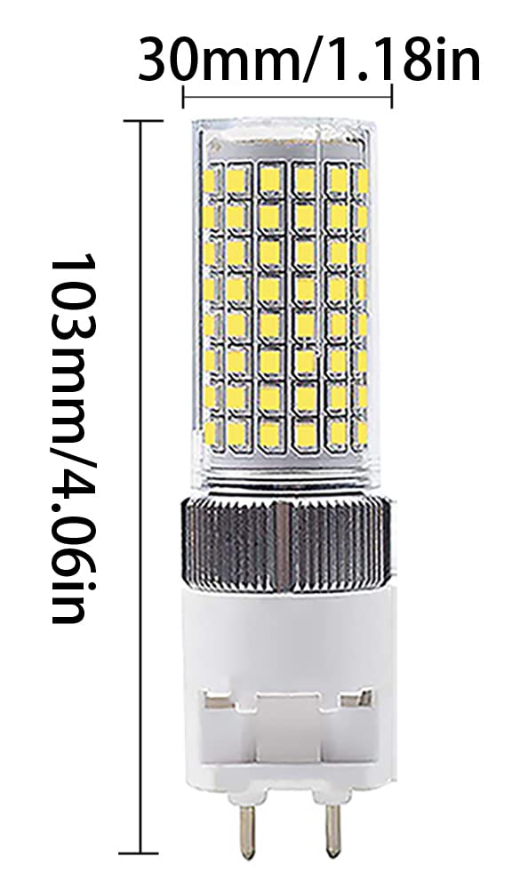 G12 16W LED Light Bulb G12 Base LED Corn Light Bulb T6 Metal Halide Lamp Equivalent 130W Halogen Bulb for Street, Warehouse, Garage Lighting 4000K Neutral White AC100-277V 360 Angle Beam Pack of 4
