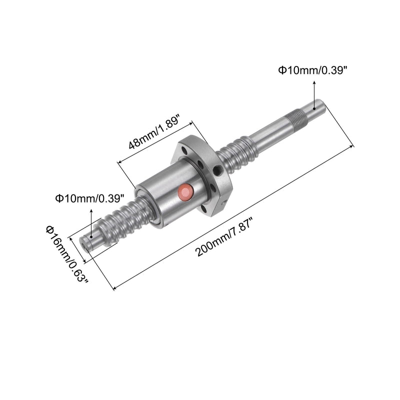 uxcell Linear Motion Ball Screw SFU1605 (Dia 16mm, Pitch 5mm, Length 150mm) Anti Backlash Ball Screw Kit with Metal Ball Screw Nut for CNC Machine Parts