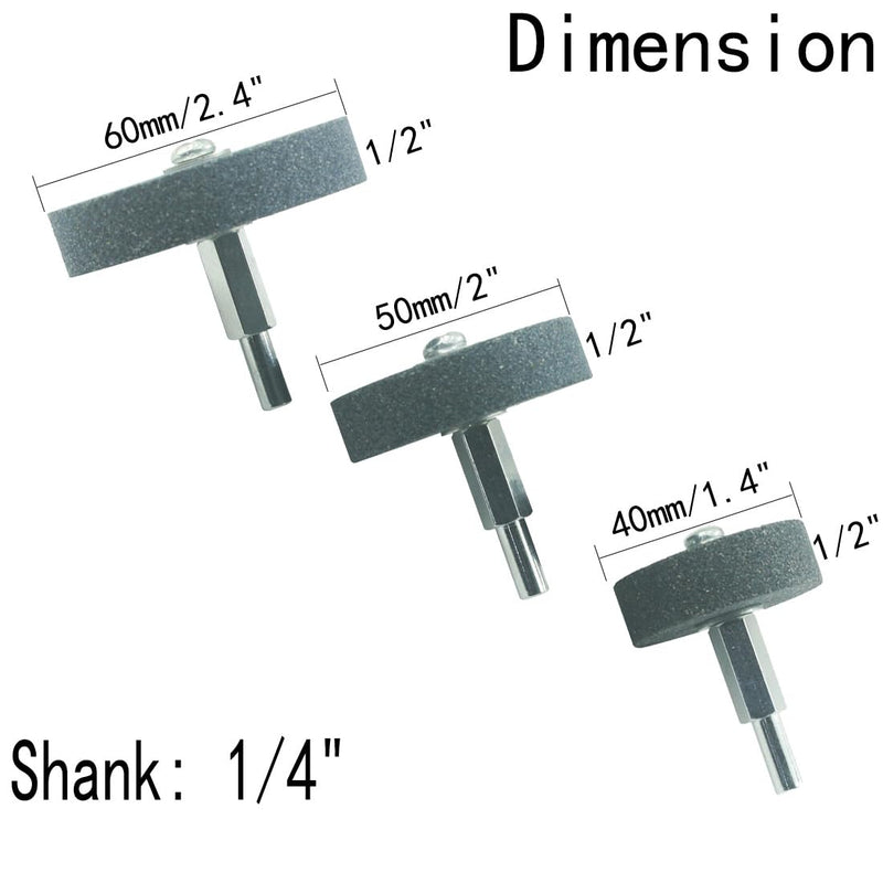 𝐉𝐔𝐍𝐋𝐈𝐗𝐍 25/38/40/50/60 mm 5 Pcs Multiple Shapes Mounted Grinding Stone Sharpening Kits with 1/4-Inch Shank