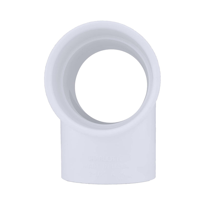 CHARLOTTE PIPE 2 1/2 SCH 40 TEE SXSXS PRESSURE (1 Unit Piece) 2 1/2 Inch ( EACH qty: 1 ) White