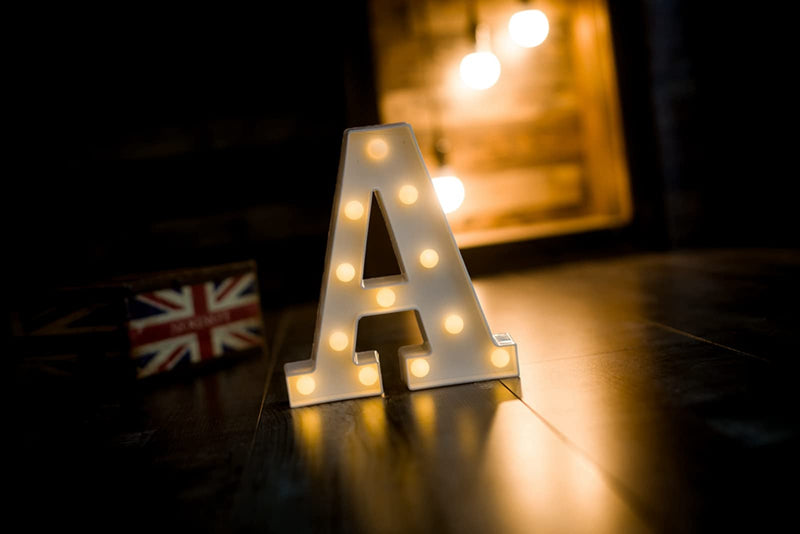 Foaky Light Up Letters,Marquee Letters,Engagement Party Decorations Letter Lights Sign for Night Light Wedding Birthday Party Christmas Lamp Home Bar Decoration (A) A
