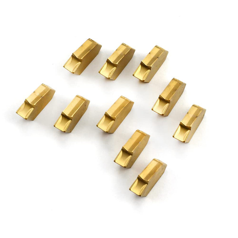 OSCARBIDE 10Pcs Carbide Grooving Inserts GTN-4 QC1404 for Lathe Cut-Off | Multilayer Coated | For Steel & Stainless Steel Grooving | Wear-Resistant & Durable | Precision Ground | Long Service Life