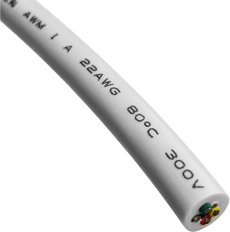 UHPPOTE UL2464 22AWG Gauge 6 Conductor Bare Copper Unshielded Alarm Security Burglar Cable Wire (100ft) 100 ft