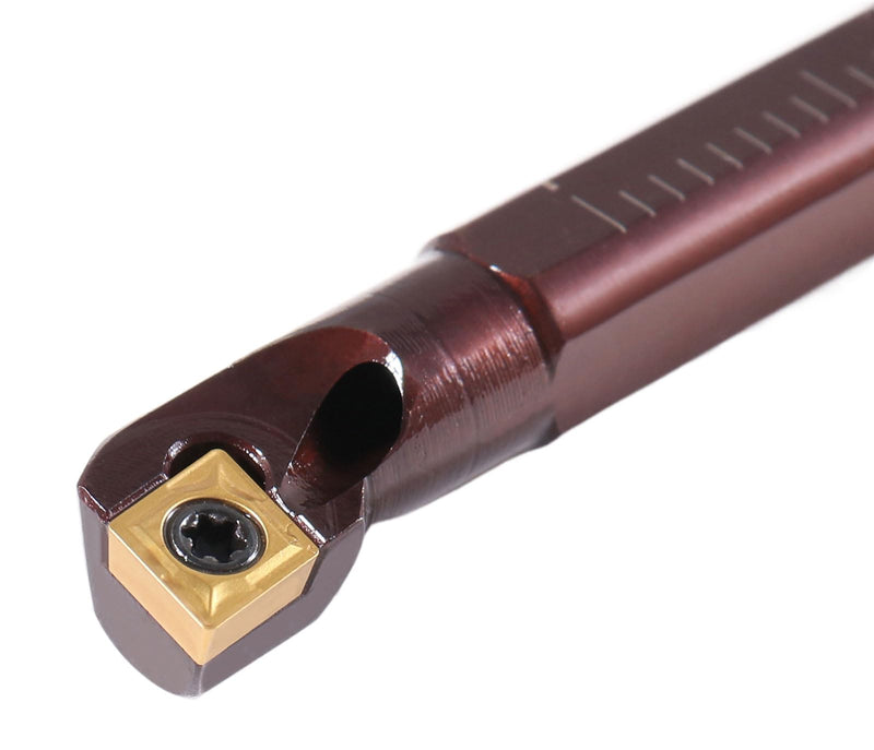 Accusize 3/8" Right-Hand SCLCR Coolant Through Indexable Boring Bar | 4.33 in OAL, 0.480 in Min Bore, CCMT 21.5 Carbide Inserts, 13° Approach Angle, 2800-0035 3/8 in