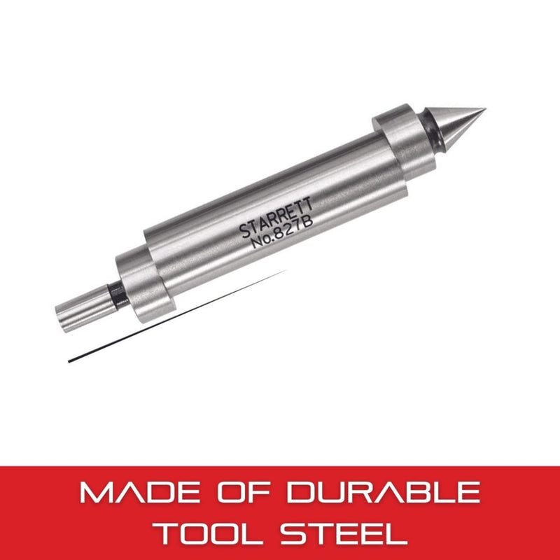 Starrett Edge Finder - Ideal for Flat, Straight Edges, Center Points and Scribed Lines - .200" Contact Diameter and Pointed Contact, .500" Body Diameter, Double End - 827B