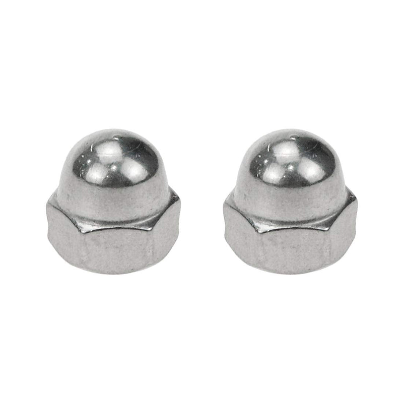 Coshar 20Pcs 1/4-20 Acorn Cap Nuts Hex Nut,18-8 304 Stainless Steel Hex Dome Cap Nut,Plain Finish Silver
