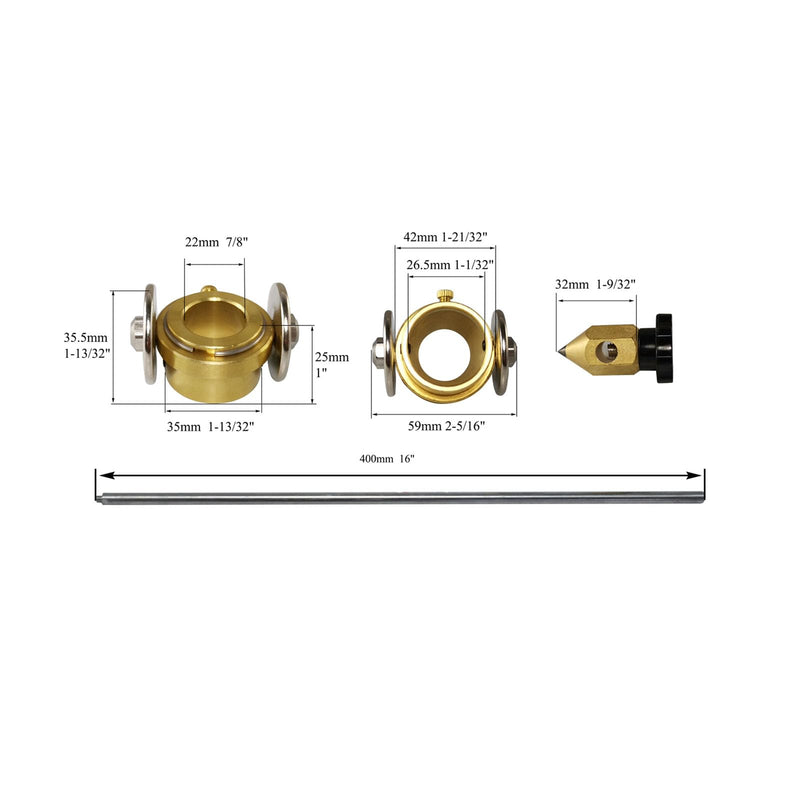 RIVERWELD AG-60 SG-55 Plasma Cutter Cutting Torch Circinus Roller Guide Wheel Compass Fit Shield Cup Shroud With Groove | for AG-60 Shield Cup Shroud With Groove for Cup With Groove