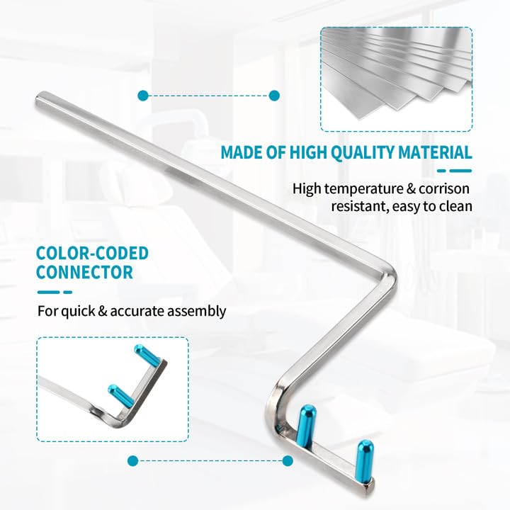PER4MANCE Dental Anterior Indicator Arms (Pack of 5): Dental X-Ray Sensor Holder BAI Style Blue Color-Coded, Autoclavable
