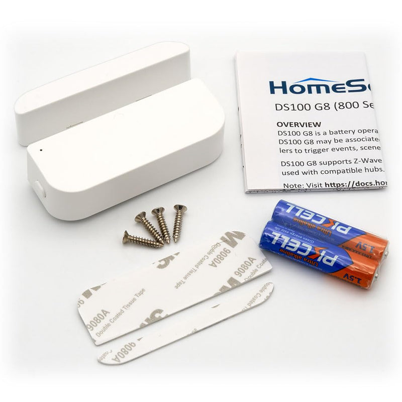HomeSeer DS100 G8 Door & Window Sensor - 800 Series Long Range Z-Wave, Smart Home Compatible with HomeSeer, Hubitat, Smartthings & Home Assistant