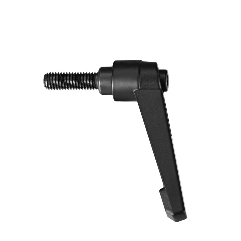uxcell M8 x 25mm Handle Adjustable Clamping Lever Thread Push Button Ratchet Male Threaded Stud Knobs Locking Rotating Screw Handles Quick Release Bolt Black 2pcs