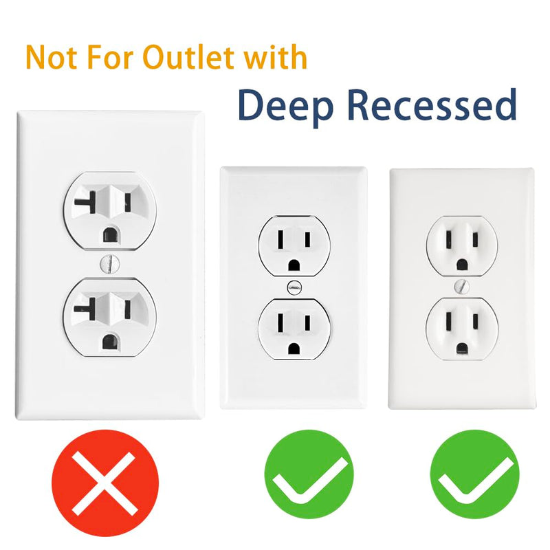 Loose Outlet Fix Plug | Make Your Loose Socket Jack Snug for Power Plug | Socket Extender Secured onto Wall Socket | Won't Fall Out Easily |6 Pack Tight Plus 6 Pack Medium Tight - Matte White