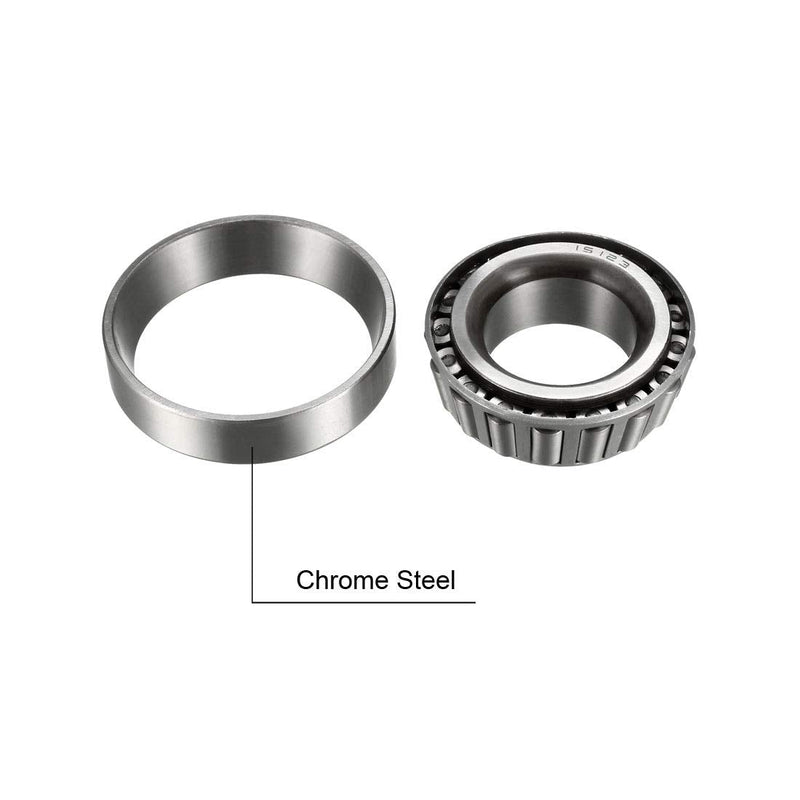 uxcell 15123/15245 Tapered Roller Bearing Cone and Cup Set 1.25" Bore 2.4409" O.D. 0.715" Width 2pcs 1.25"x2.4409"x0.715"